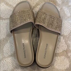 Donald J. Pliner Fiji Woven Women's Tan Slide Sandals